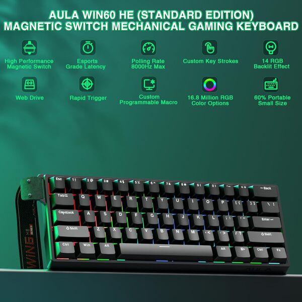 AULA WIN60HE Magnetic Switch Keyboard
