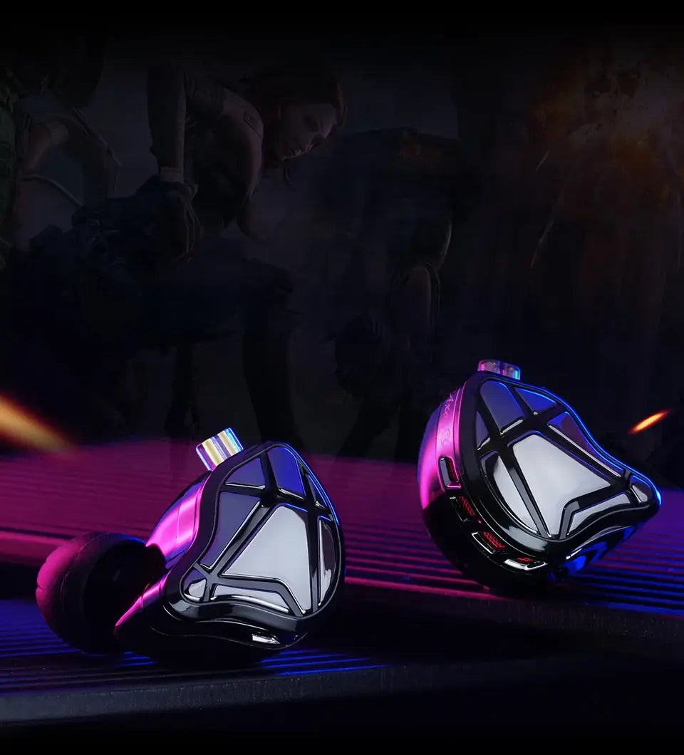 KZ Axas Gaming Earbuds — In-Ear Mic+ Gaming Earphones Black