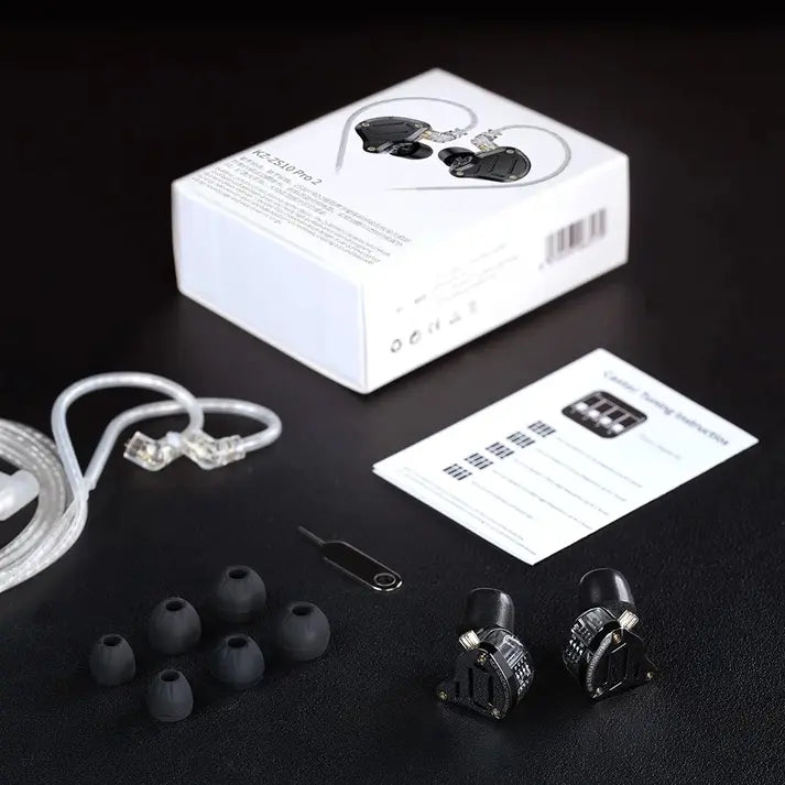KZ ZS10 Pro 2 Earphones with Mic Black