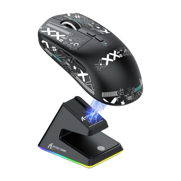 ATTACK SHARK X6 Three Modes Gaming Mouse With Charging Dock