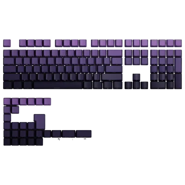 FGT-012K Purple Gradient PBT Side Engraved Keycaps Set – 133 Keys
