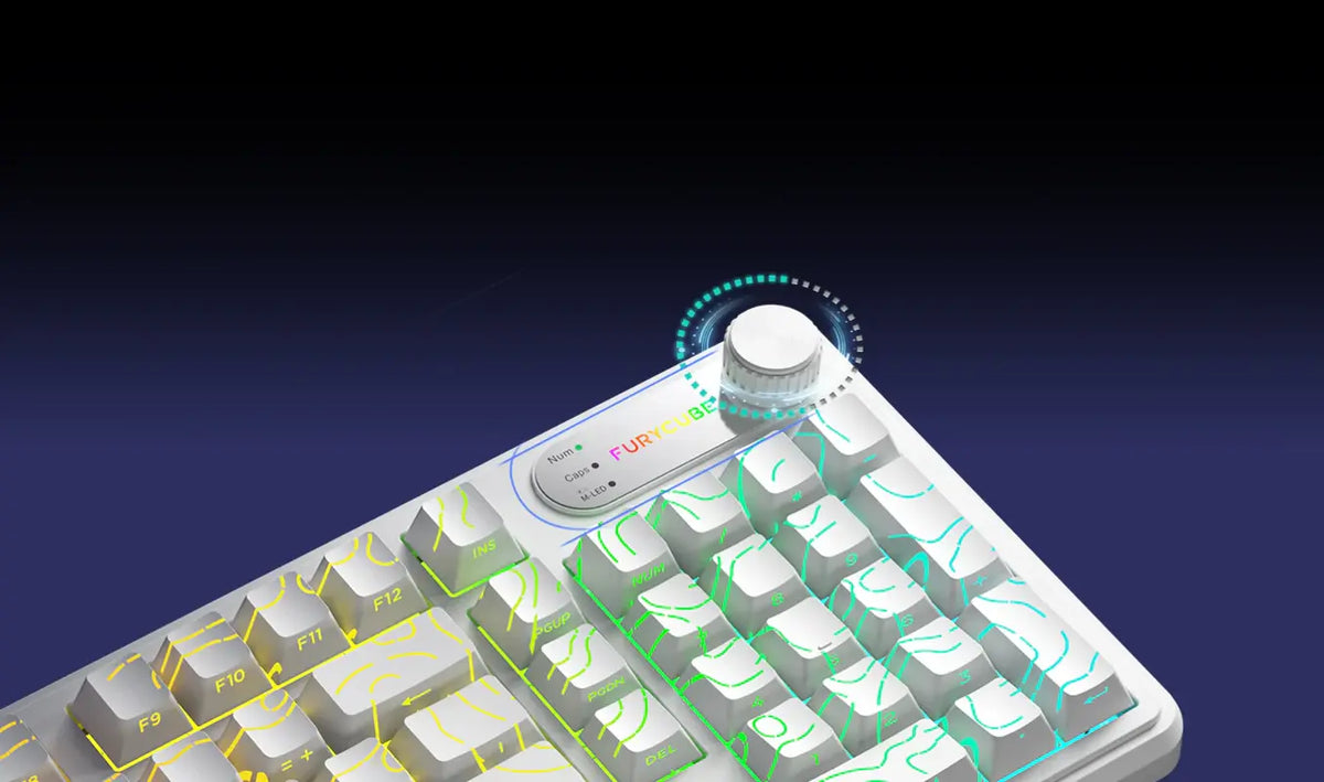 FURYCUBE IP98 Pro Mechanical-Feel Office/Gaming Wireless Keyboard