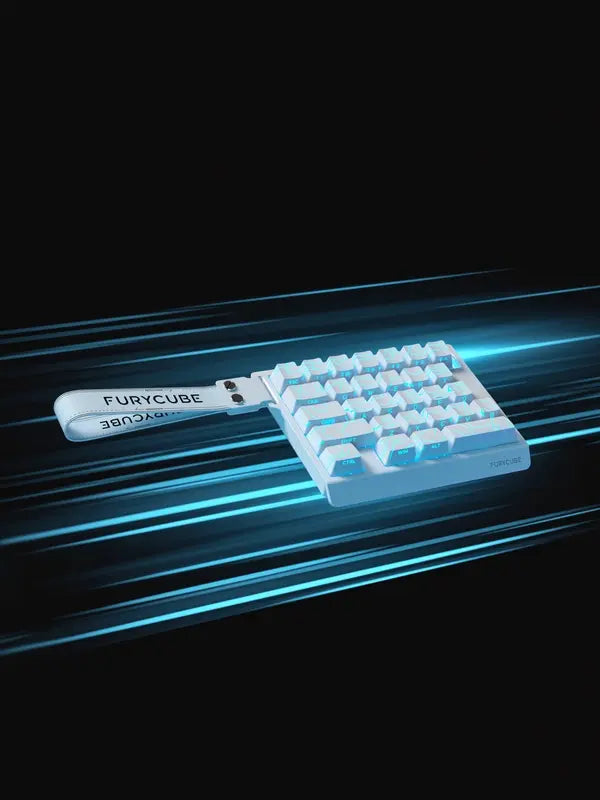 FURYCUBE M30HE Hall Effect Magnetic Switch Gaming Keyboard White Contour Line