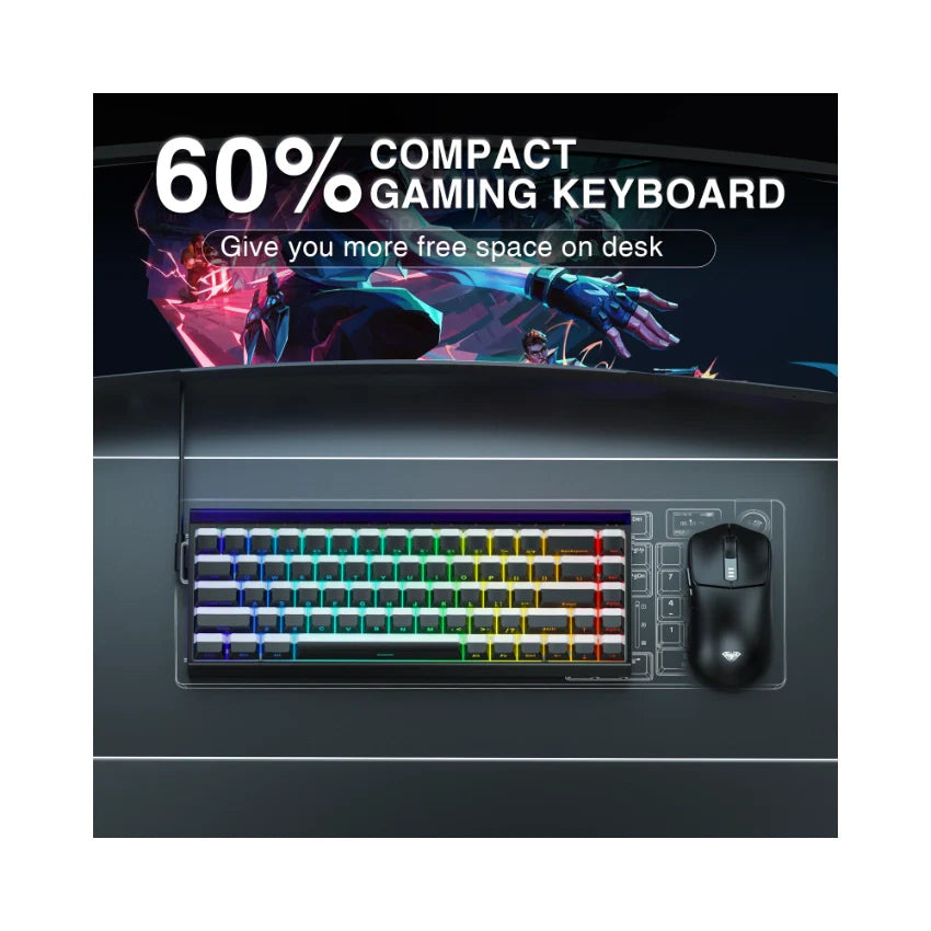 AULA HERO 68 HE 65% Wired Hot-Swappable Gaming Keyboard