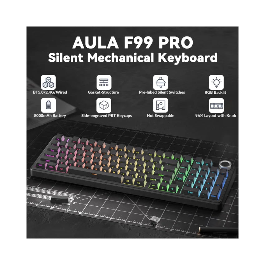 AULA F99 Pro Knob Mechanical Keyboard
