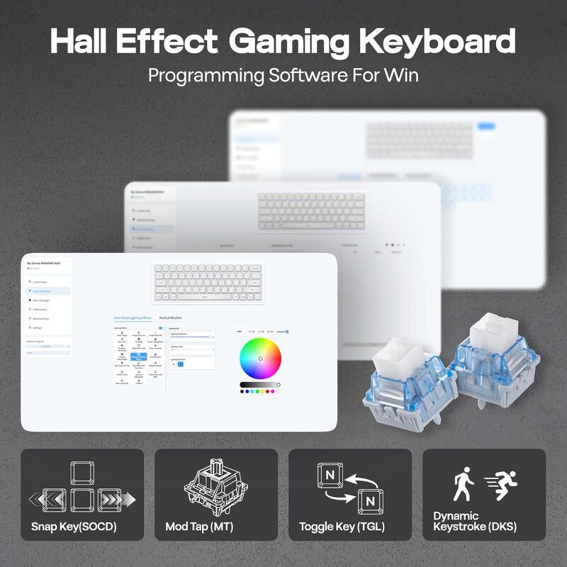 AULA MINI60 HE MAX Wireless Gaming Keyboard (Black Contour)