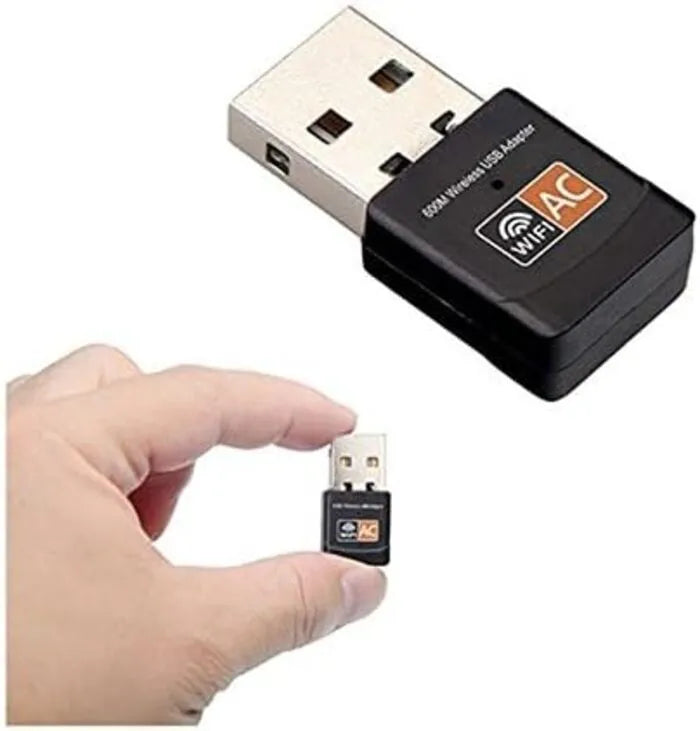 Nano Dual-Band 600Mbps USB WiFi Adapter for PC, Mac & Linux