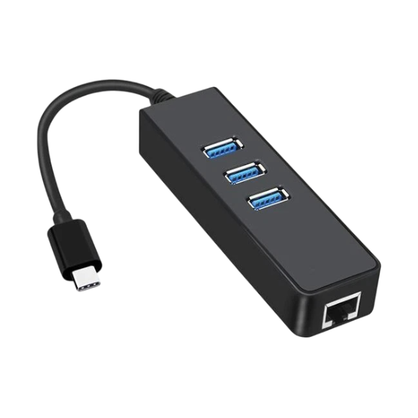 USB Hub with Gigabit Ethernet | 3-Port USB 3.0 Adapter