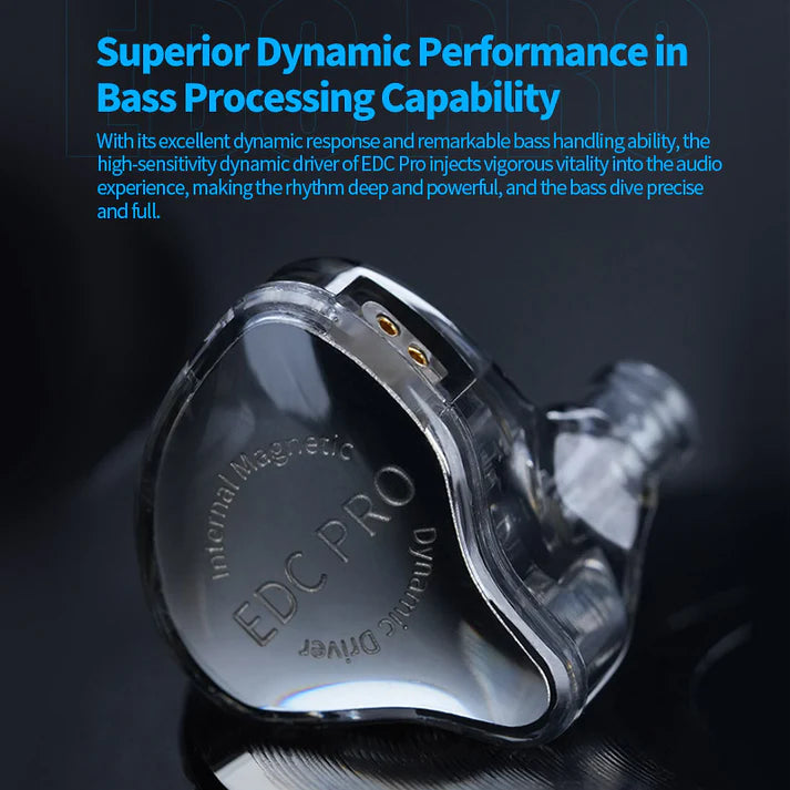 KZ EDC Pro Earphones with Mic – OFC Flat Cable