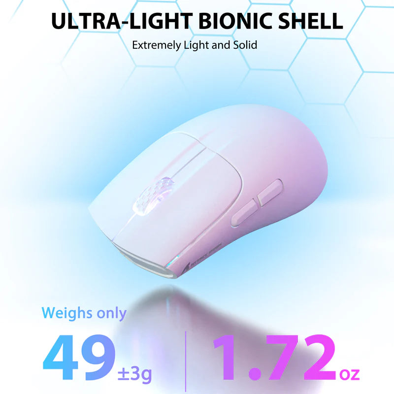 ATTACK SHARK X5 Wireless Gaming Mouse (Tri-Mode RGB Ultra-Light Mouse)