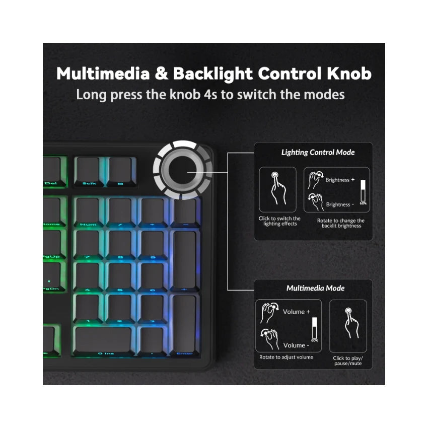 AULA F99 Pro Knob Mechanical Keyboard