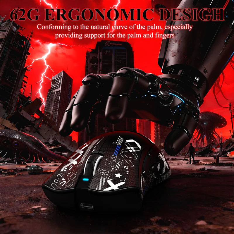 ATTACK SHARK V3PRO Ultra-Light Tri-Mode Gaming Mouse with Charging Dock – 25,000 DPI