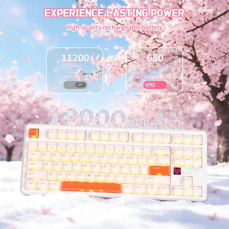 ATTACK SHARK X87 ULTRA Wireless Mechanical Keyboard with 8K Wireless Receiver