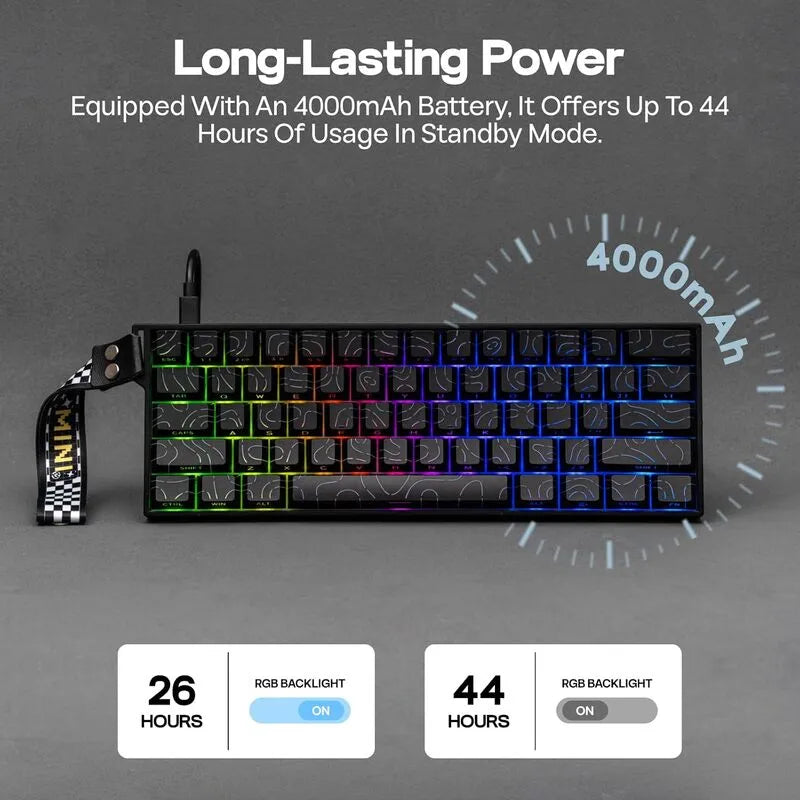 AULA MINI60 HE MAX Wireless Gaming Keyboard (Black Contour)