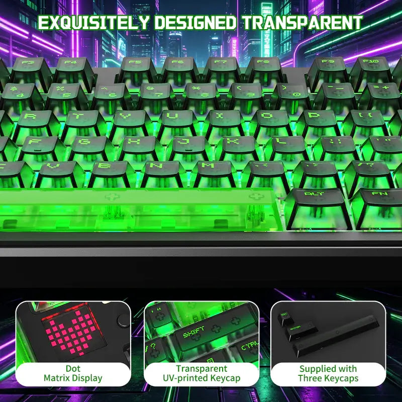 ATTACK SHARK X87 ULTRA Wireless Mechanical Keyboard with 8K Wireless Receiver