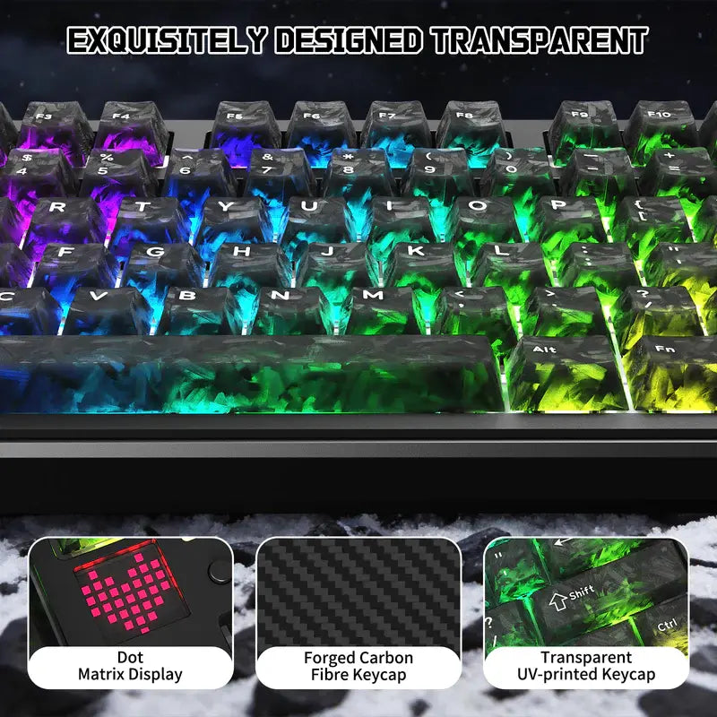 ATTACK SHARK X87 ULTRA Wireless Mechanical Keyboard with 8K Wireless Receiver