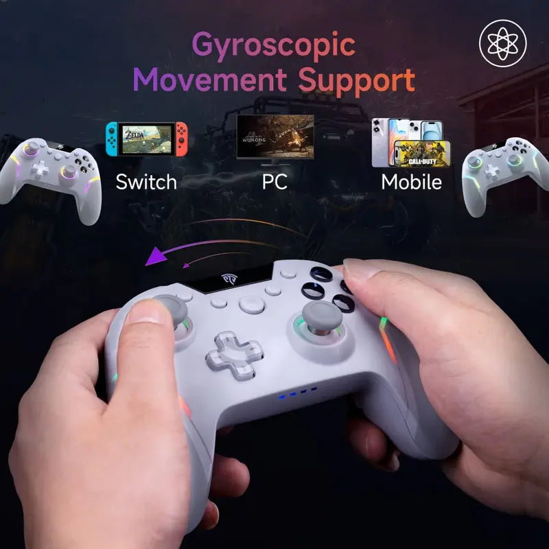 EasySMX X20 Multiplatform Gaming Controller with Trigger Lock and Hall Effect Sensors (White)
