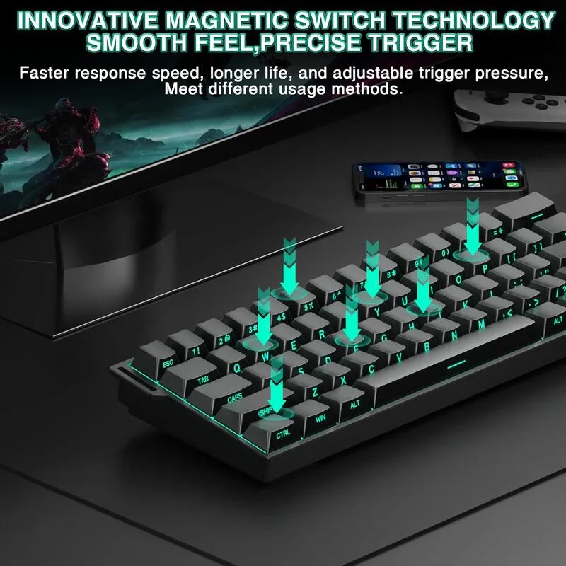 AULA MINI60 HE PRO Wireless Gaming Keyboard Side-Engraved