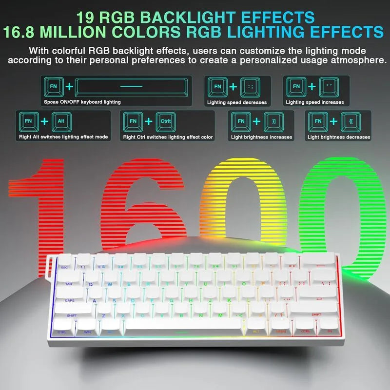AULA MINI60 HE PRO Wireless Gaming Keyboard Side-Engraved
