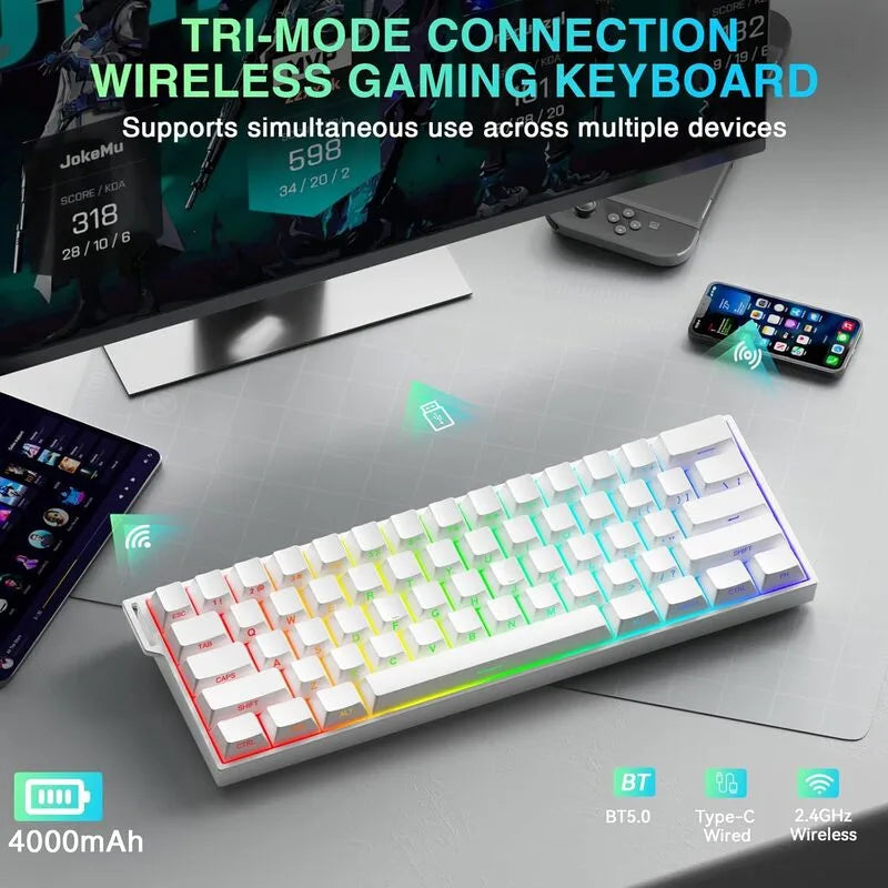 AULA MINI60 HE PRO Wireless Gaming Keyboard Side-Engraved