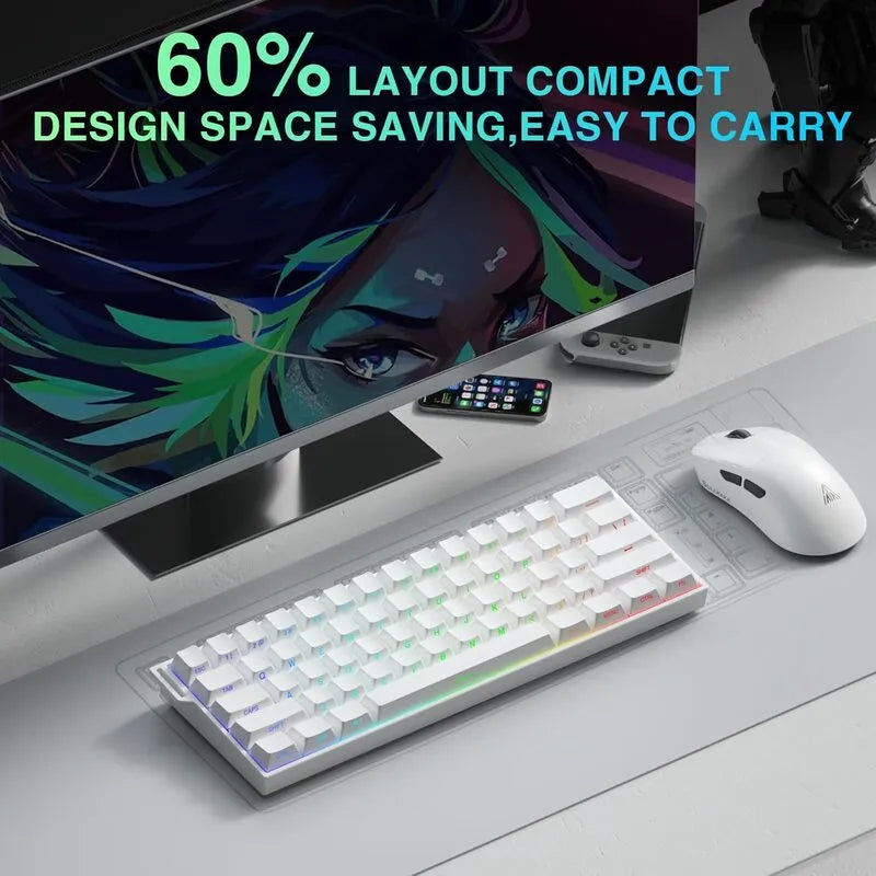 AULA MINI60 HE PRO Wireless Gaming Keyboard Side-Engraved
