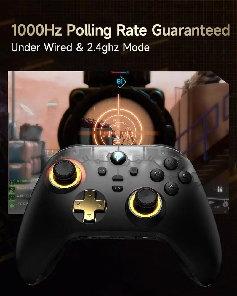 EasySMX D05 Wireless Bluetooth Pro Controller with Charging Dock (Black)
