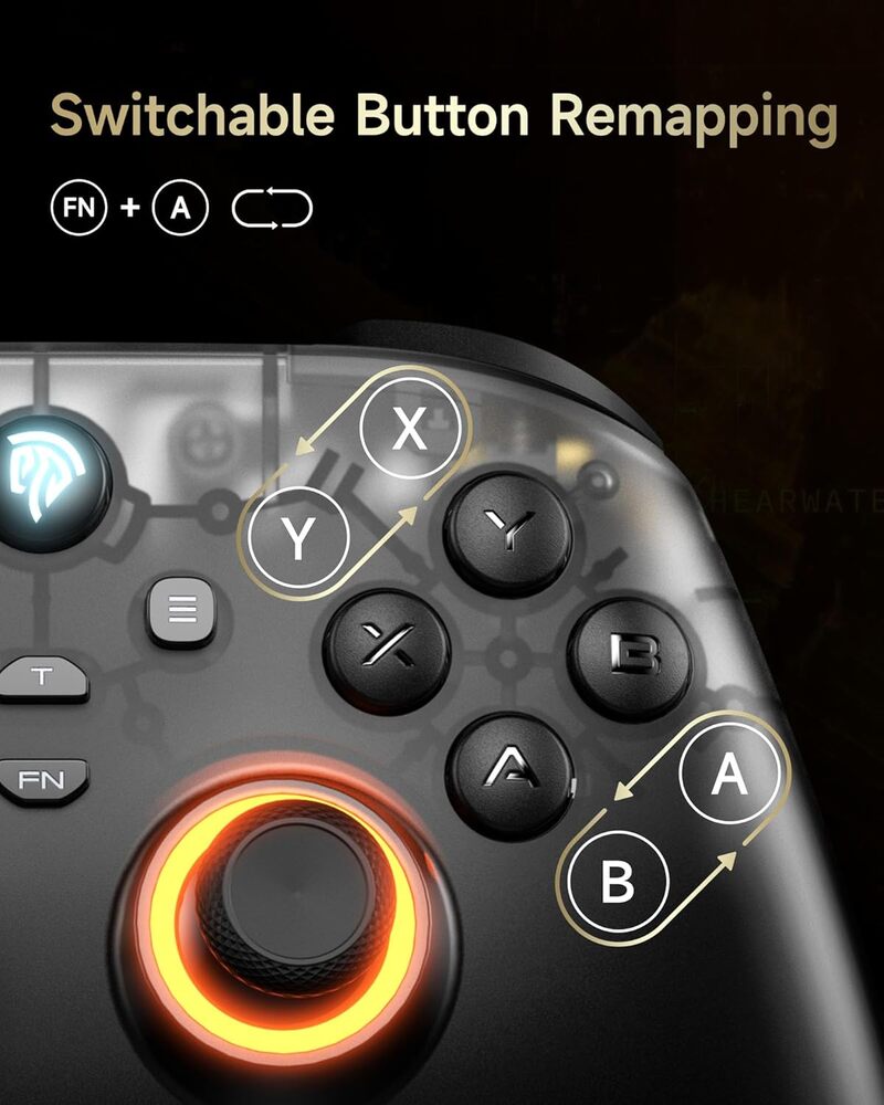 EasySMX D05 Wireless Bluetooth Pro Controller with Charging Dock (Black)