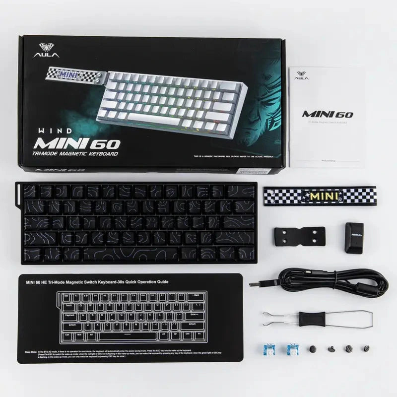 AULA MINI60 HE MAX Wireless Gaming Keyboard (Black Contour)