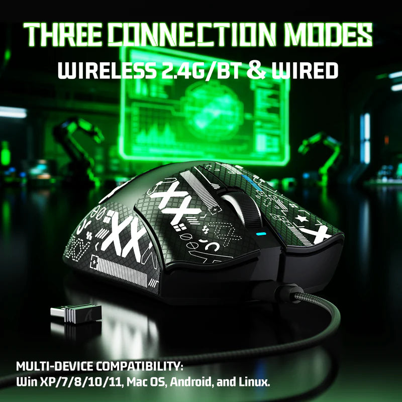 ATTACK SHARK V3 Ultra-Light Tri-Mode Gaming Mouse – 25,000 DPI