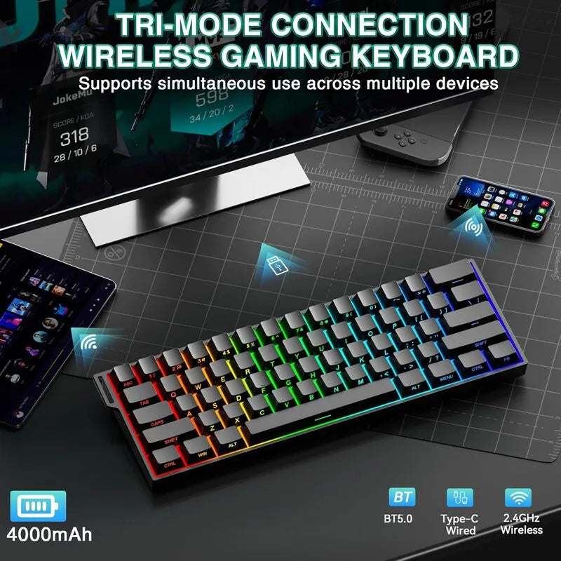 AULA MINI60 HE PRO Wireless Gaming Keyboard Side-Engraved