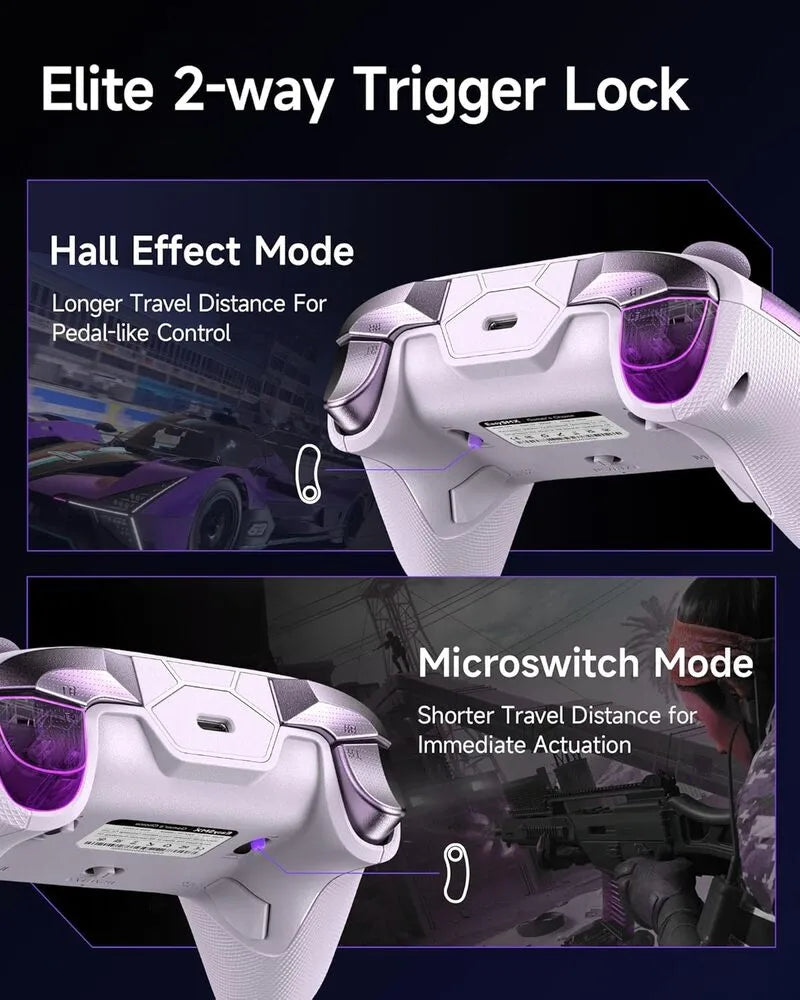 EasySMX D10 Multiplatform Gaming Controller with TMR Sticks, Trigger Lock and Charging Dock
