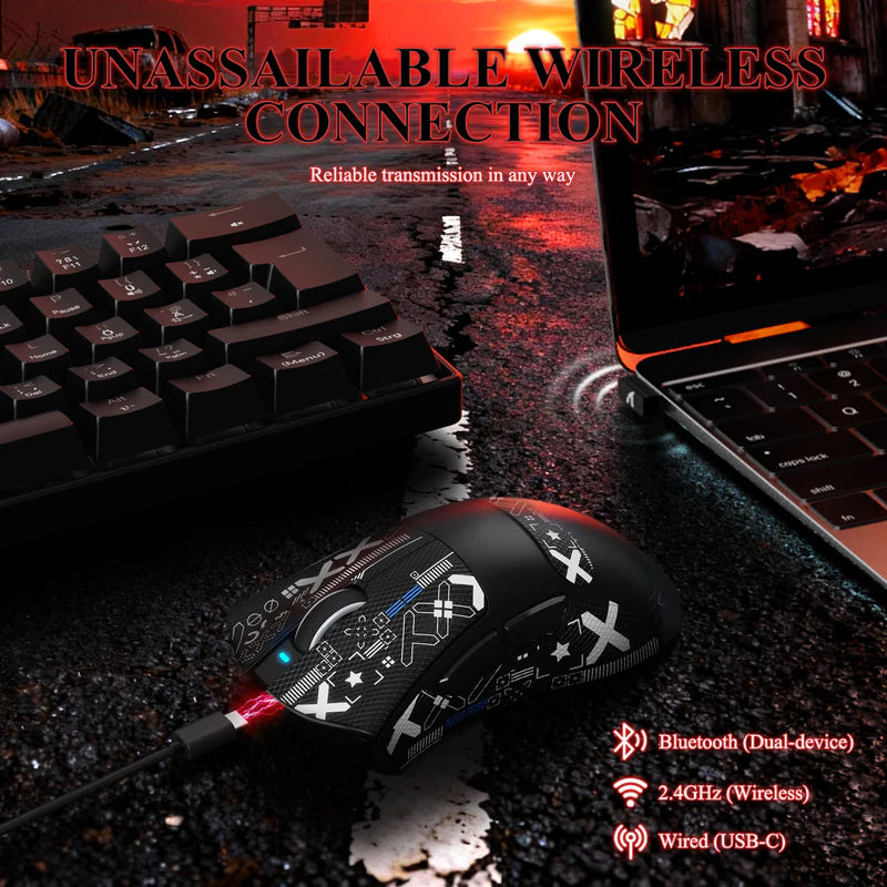 ATTACK SHARK V3PRO Ultra-Light Tri-Mode Gaming Mouse with Charging Dock – 25,000 DPI