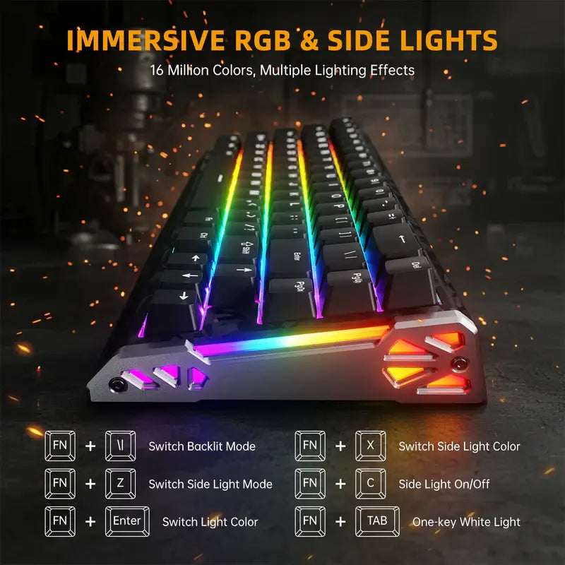 ATTACK SHARK R68 HE Carbon Fiber Rapid Trigger Keyboard Magnetic Switch (Forged Carbon Fiber Composite Keycaps)