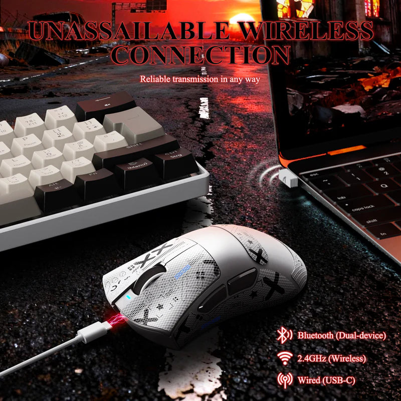 ATTACK SHARK V3PRO Ultra-Light Tri-Mode Gaming Mouse with Charging Dock – 25,000 DPI