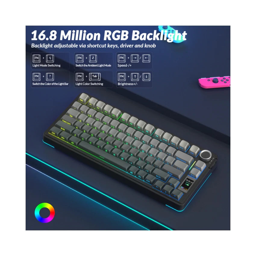 AULA S75 Pro Knob Mechanical Keyboard (Gradient Black)