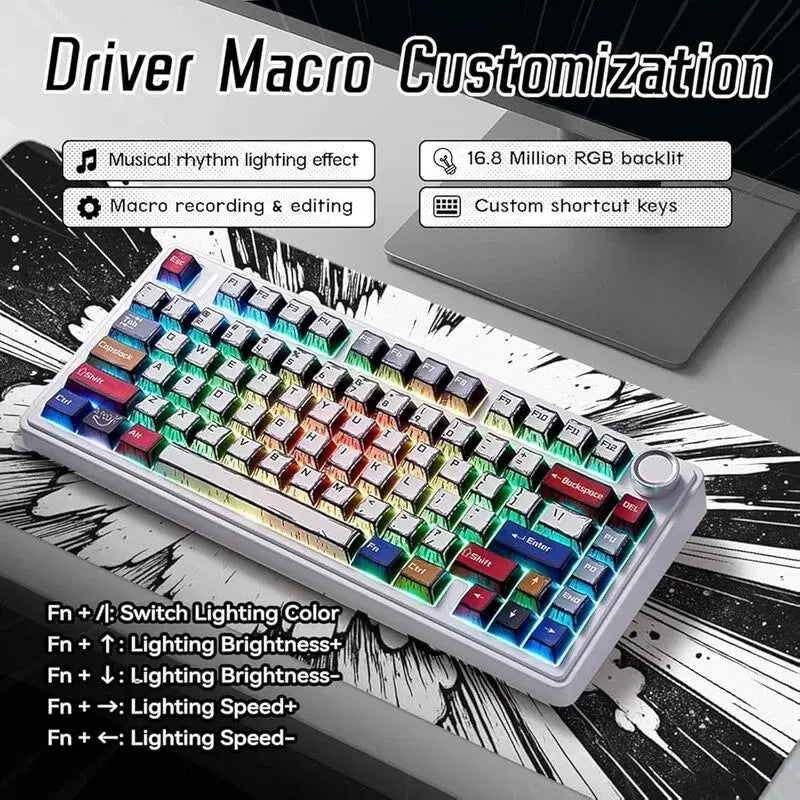 AULA F75 Pro Knob Side-Printed Mechanical Keyboard