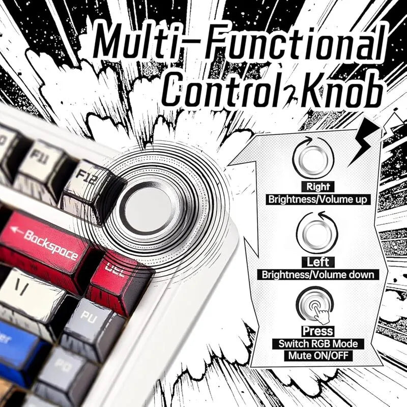 AULA F75 Pro Knob Side-Printed Mechanical Keyboard