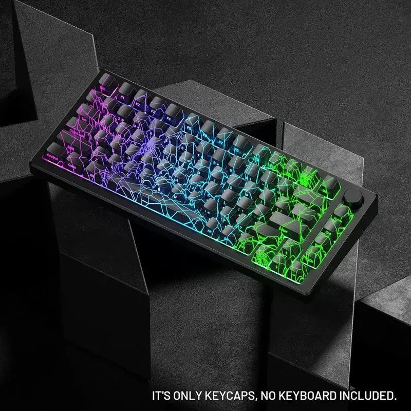 FGT-23K Spider Web 118-Key Shine-Through Keycap Set (Black)