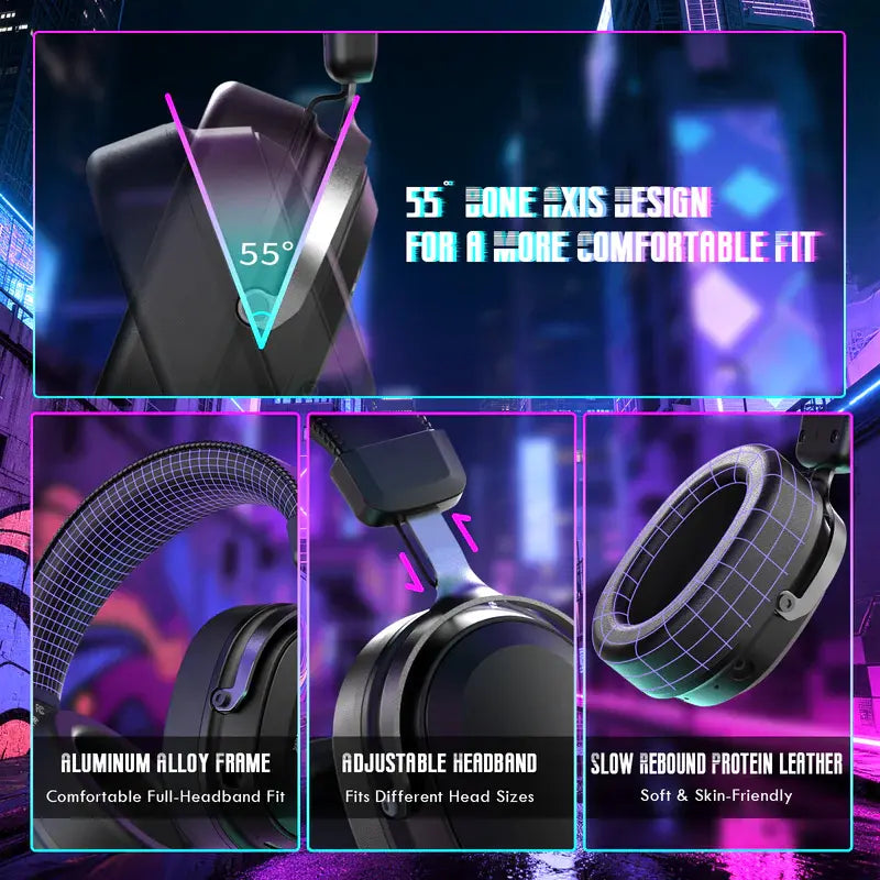 ATTACK SHARK L30PRO Tri-Mode Wireless Gaming Headset – 7.1 Surround Sound