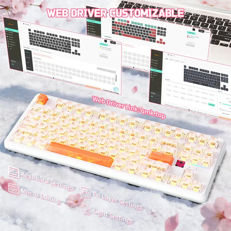 ATTACK SHARK X87 ULTRA Wireless Mechanical Keyboard with 8K Wireless Receiver
