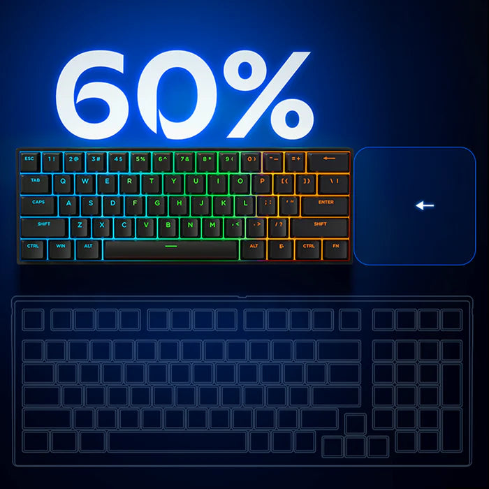 MCHOSE Ace 60 Pro Hall Effect KTEK Magnetic switch Gaming Keyboard Black
