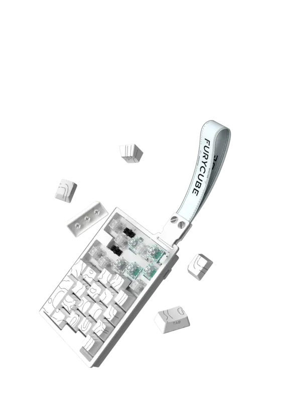 FURYCUBE M30HE Hall Effect Magnetic Switch Gaming Keyboard White Contour Line