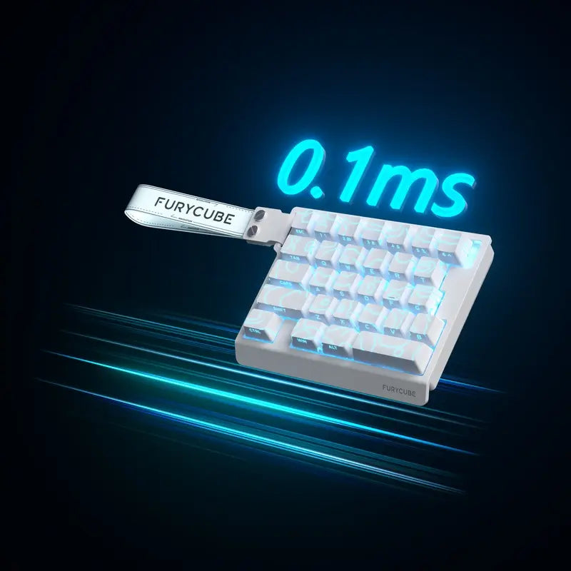 FURYCUBE M30HE Hall Effect Magnetic Switch Gaming Keyboard White Contour Line