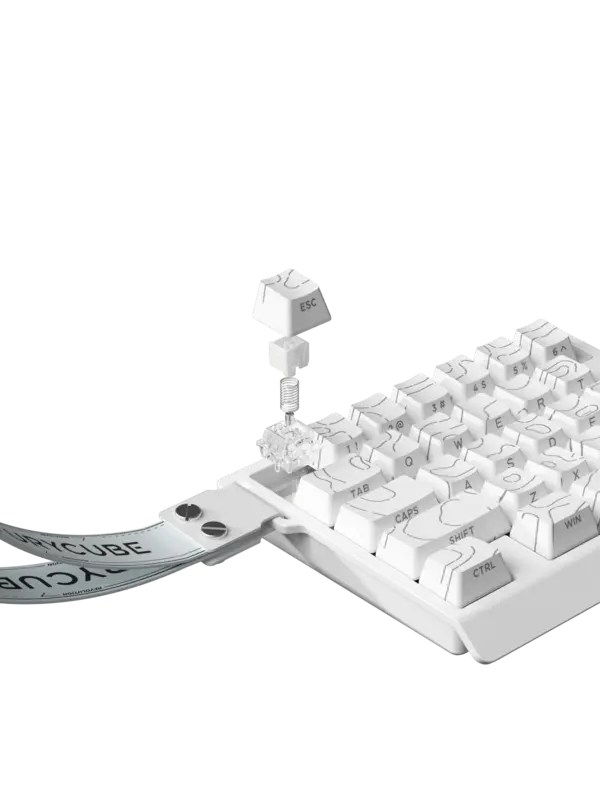 FURYCUBE M30HE Hall Effect Magnetic Switch Gaming Keyboard White Contour Line