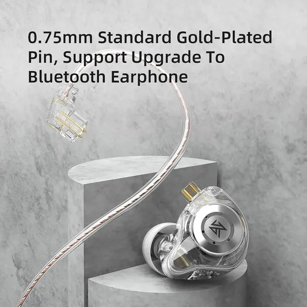 KZ EDX PRO X Wired In-Ear Monitor – 10mm Dynamic Driver, Deep Bass, HD Mic, Detachable 2-Pin Cable