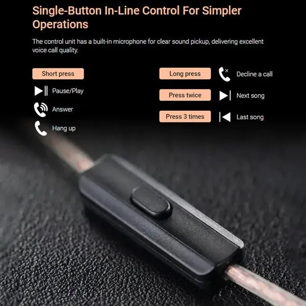 KZ EDX PRO X Wired In-Ear Monitor – 10mm Dynamic Driver, Deep Bass, HD Mic, Detachable 2-Pin Cable