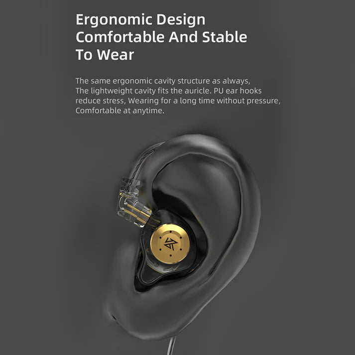 KZ EDX Pro Dynamic Drivers Hi-Fi Bass Dual Magnetic Earbuds with Mic