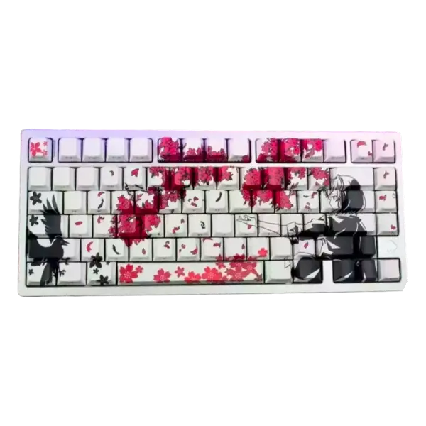 FGT-003K Cherry Blossom Girl Sakura Raven 74-Key PBT Keycap Set