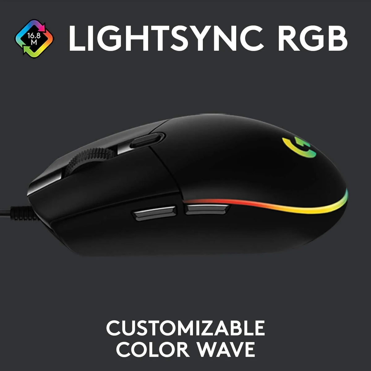 Logitech G102 Light Sync Gaming Mouse Black