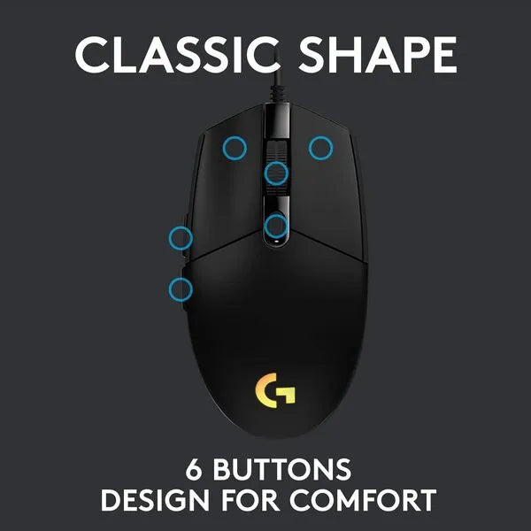 Logitech G102 Light Sync Gaming Mouse Black